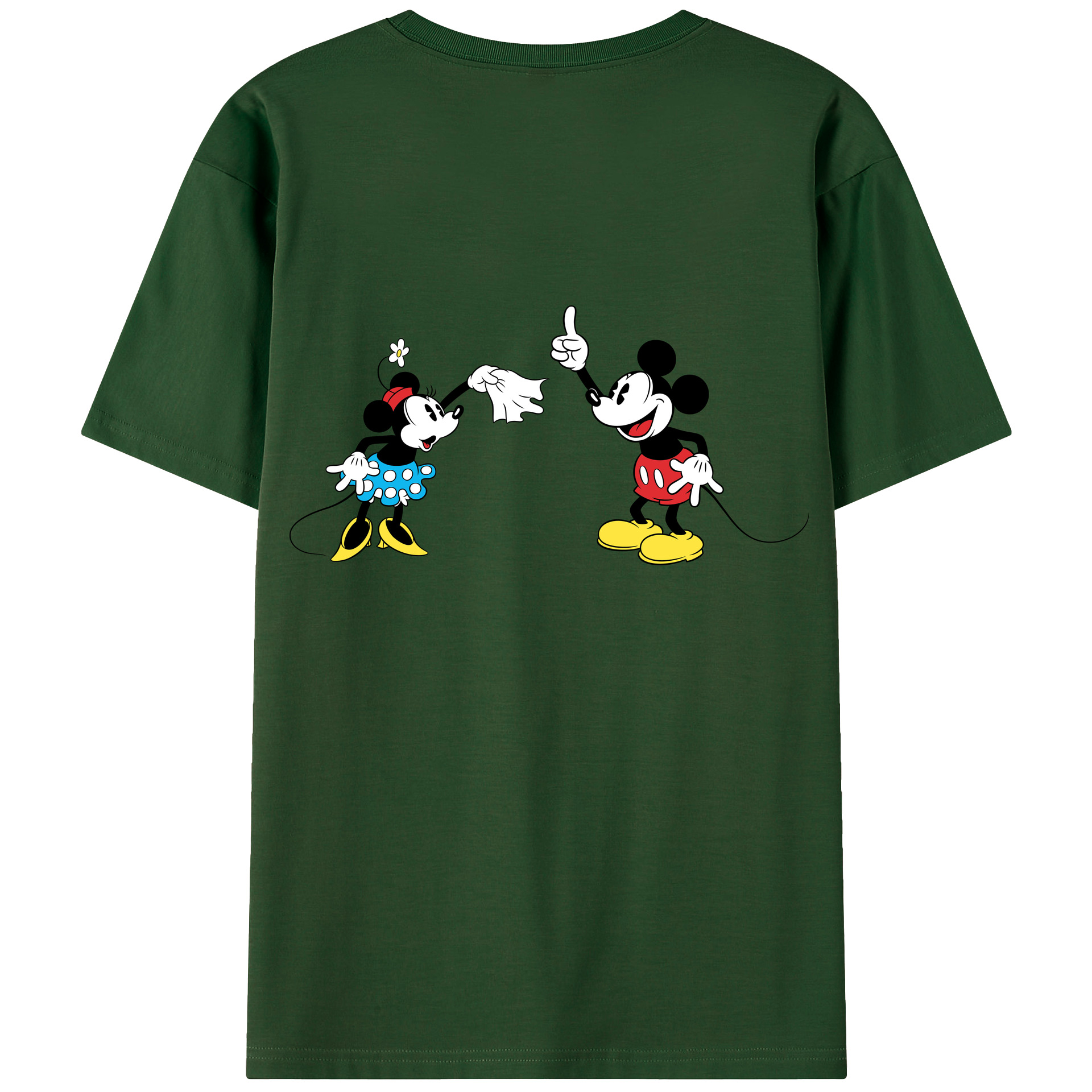 （画像用） ミッキーマウス Mickey Mouse 綿100％半袖Tシャツ（背面プリント）